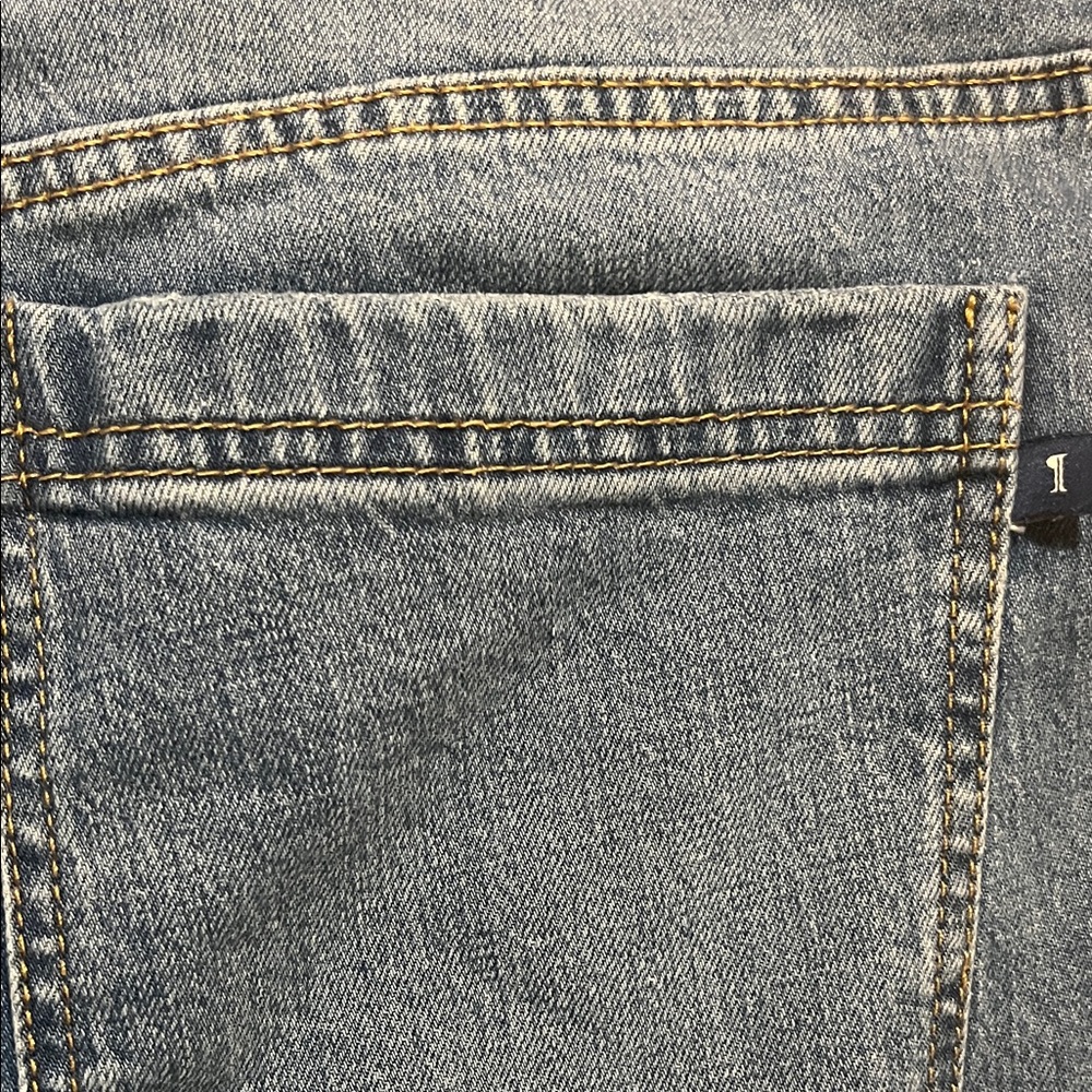 Pilcro Wide-Leg Flare Jeans in Medium Blue - Picture 11 of 13